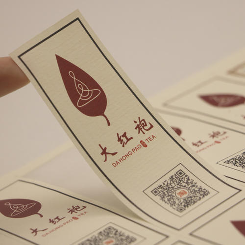 茶叶不干胶特种纸-牛皮纸标签定制-小罐贴设计印刷